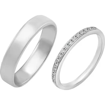 Prsten Eternity prsten s lab-grown diamanty a pánský komfortní prsten Lorne