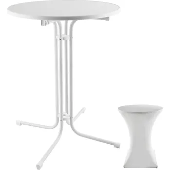 Zahradní nábytek TecTake GmbH 405310 stůl eren skládací, s potahem 90x110cm - bílá,za kus