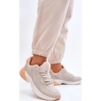 Dámské tenisky BIG STAR SHOES Pohodlné sportovní boty Memory Foam System Big Star BIG STAR SHOES bílá | krémová | růžová 2173407