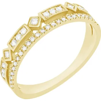 Prsten Trendy zlatý prsten s lab-grown diamanty Ward