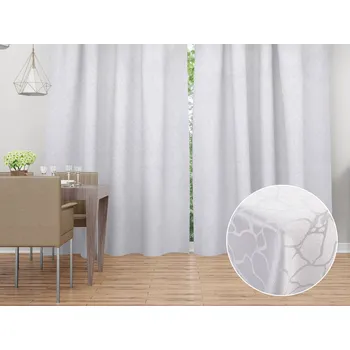 ubrus Dekorační závěs Monako PM-123 Mramor bílý - šířka 140 cm 140x140 cm