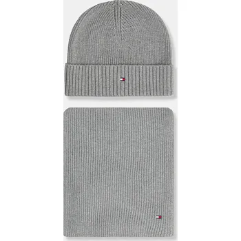 Čepice Sada s příměsí kašmíru Tommy Hilfiger AM0AM13807 šedá 90X, vel. ONE SIZE