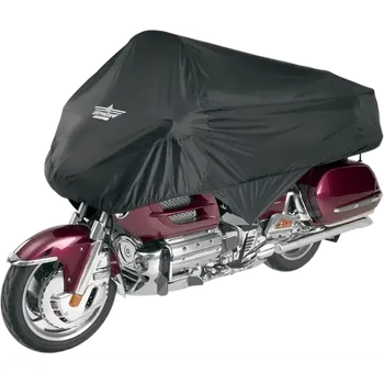 Plachta na motorové vozidlo Krátká ochranná plachta pro horní polovinu motocyklu ULTRAGARD COVER HALF pro Victory Cross Country Tour rok 2010-2017 viz popis barva černá (krycí plachta na horní část motorky - half cover )