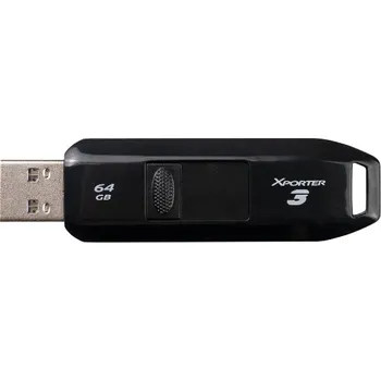 USB flash disk PATRIOT Xporter 3 64GB / USB 3.2 Gen 1 / vysouvací / plastová / černá