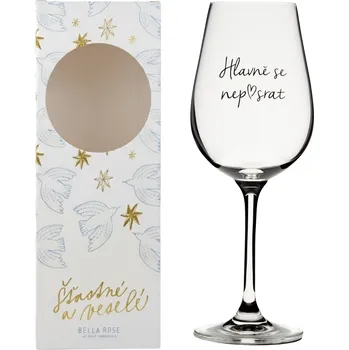 Sklenice Bella Rose Sklenice na víno Hlavně se nep♥srat + vánoční krabička