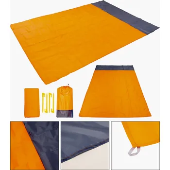 Krycí plachta Camping vodoodpudivá plachta 200x180cm oky a kolíky pro uchycení. Podložka pod stan, namísto celty, ochrana proti nepřízni počasí v přírodě Camping vodoodpudivá plachta 200x180cm oky a kolíky pro uchycení