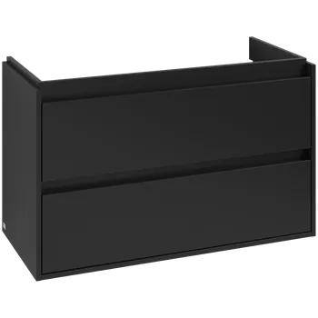 Koupelnový nábytek Villeroy & Boch Skyla - Skříňka pod umyvadlo 972x439 mm, 2 zásuvky, Volcano Black C79900VL