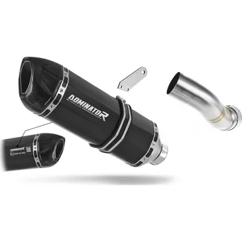 Výfuk pro motocykl Laděný výfuk Dominator Kawasaki Z 900 2017 - 2019 Homologovaný výfuk HP1 ČERNÝ tlumič výfuku