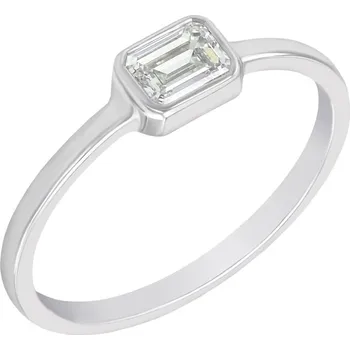 Prsten Zásnubní prsten s emerald diamantem Sade