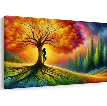 Obraz Dovido Obraz tajemná silueta u stromu života