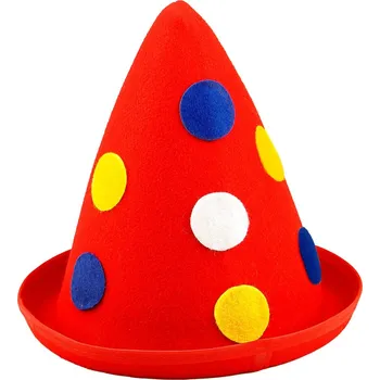 Karnevalový doplněk WIDMANN Klobouk Klaun červený s puntíky
