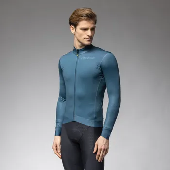 cyklistický dres ALÉ Cyklistický dres s dlouhým rukávem zimní - PR-E FOLLOW ME 2.0 - modrá M