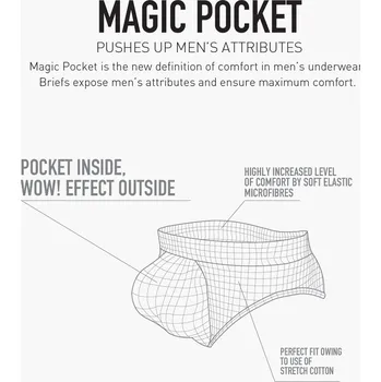 Slipy Slipy męskie Magic Pocket Atlantic černá 2955127