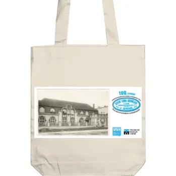 Taška z bio bavlny s potiskem Taška z bio bavlny 100 let otevření útulny ZÚJHM
