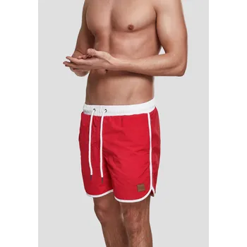 Dámské oblečení Retro plavky vypalované/bílé Urban Classics červená 2541119