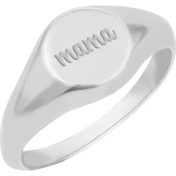 Prsten Stříbrný pečetní prsten s gravírem Mama
