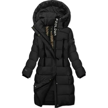 Černá dámská zimní bunda s kapucí