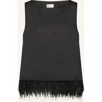 V By Vera Mont Dámský Saténový Top S Třpytivou Přízí, černá, 36