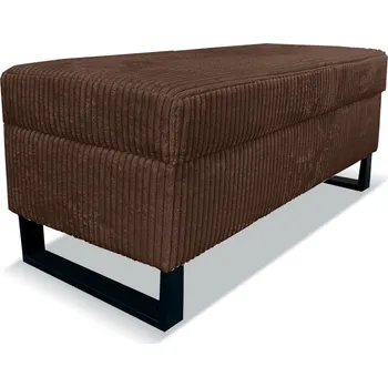 Taburet Taburet MARA s úložným prostorem - tmavěhnědý - manšestr - LINCOLN 29