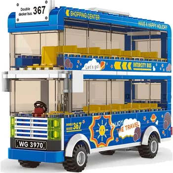 autíčko Wange 3970 – Double Decker autobus, 257 dílků | Kompatibilní stavebnice