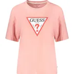 Dámské triko GUESS s krátkým rukávem GUESS JEANS růžová 3357654