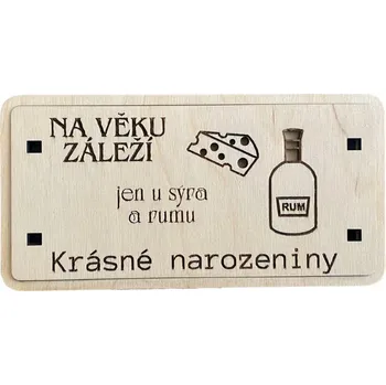 Dřevěná obálka na peníze - na věku záleží