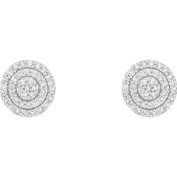 Náušnice Stříbrné peckové náušnice s lab-grown diamanty Cornelia