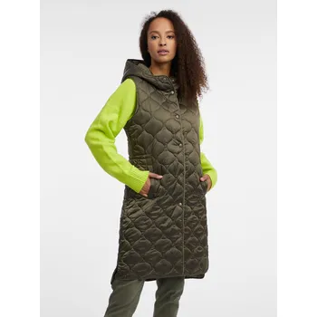 Dámská vesta Orsay Khaki dámská dlouhá prošívaná vesta - Dámské Orsay hnědá 2496923