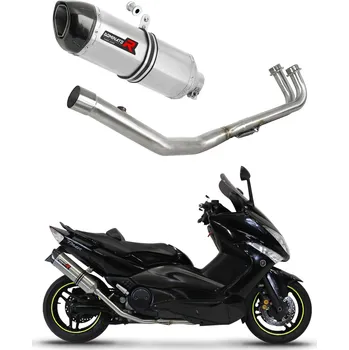 Výfuk pro motocykl Laděný výfuk Dominator Yamaha T-MAX 500 2008 - 2011 Kompletní výfukový systém HP1 + dB killer medium