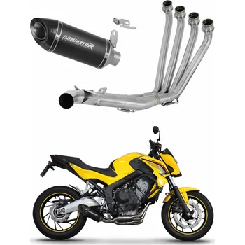 Výfuk pro motocykl Laděný výfuk Dominator Honda CB 650 F 2014 - 2018 Kompletní systém Výfukové potrubí HP8 BLACK + dB killer