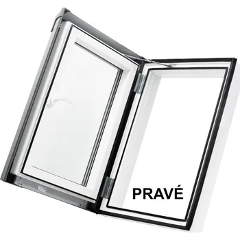 Okno Střešní výlez Skylight LOFT OTEVÍRANÍ: Pravé, Rozměry střešního okna: 78x98, Barva exteriéru: Šedá RAL 7043