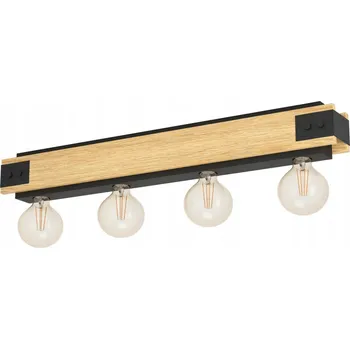 Stropní Svítidlo obdélníkový Eglo 8,5 x 100 cm béžový, černý