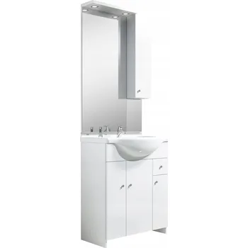 Koupelnový nábytek Sada koupelnového nábytku Deftrans bílá, 3 kusy