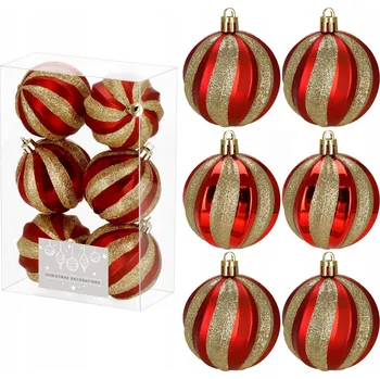 Vánoční dekorace CA1400 VÁNOČNÍ VÁNOČNÍ BAŇKY 6 CM 6 KS