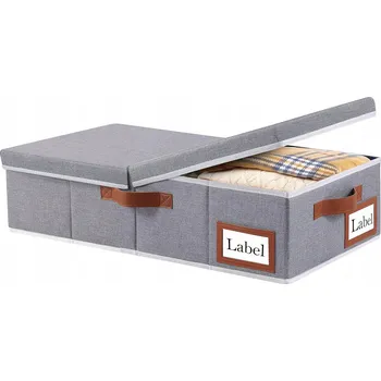 Úložný box KOMODA POD POSTEL 60x30x15 cm, SKLÁDACÍ ÚLOŽNÝ BOX NA OBLEČENÍ, TAŠKA NA PEŘINY