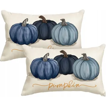 Povlečení 2x POVLEČENÍ NA POLŠTÁŘE PODZIMNÍ KOŽÍŠEK DEKORAČNÍ POVLEČENÍ 30 X 50 cm