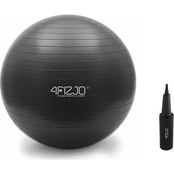 Gymnastický míč Rehabilitační míč 4FIZJO černý 65 cm s pumpičkou PVC anti-burst