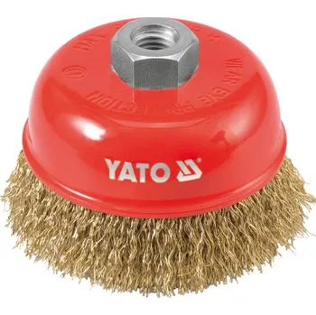 Drátěný kartáč Yato Kartáč drátěný čelní M14 x 100 mm mosaz