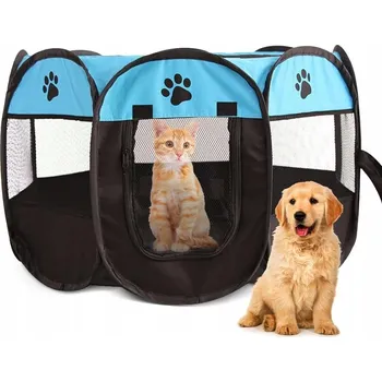 klec pro psa SKLÁDACÍ KOTEC PRO ZVÍŘATA PSA KOČKU OSMIHRANNÝ, 74 x 74 x 43 cm