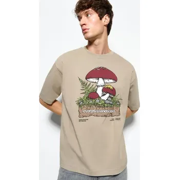 Tričko s potiskem - XL - House - nude - 338EN-02X