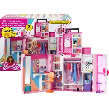 Panenka Mattel Barbie Skříň snů HBV28 bez panenky růžová