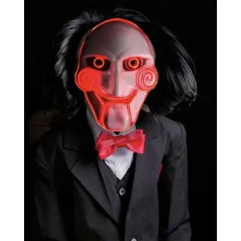 Karnevalová maska LED Maska na Halloween - JIGSAW (Značka: RONSTONE)