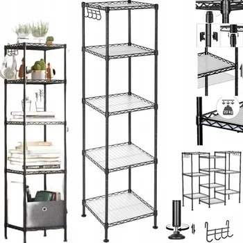 Koupelnový nábytek KOUPELNOVÁ SKŘÍŇKA STOJÍCÍ ROHOVÁ POLICE SLOUPEK REGÁL 30 x 30 x 123,5 cm