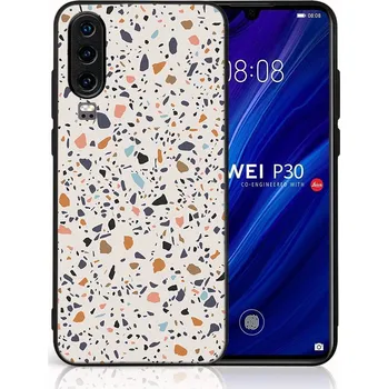 Pouzdro na tablet VSECHNONAMOBIL 123888 MY ART Ochranný obal pro Huawei P30 BEIGE TERRAZZO (162)