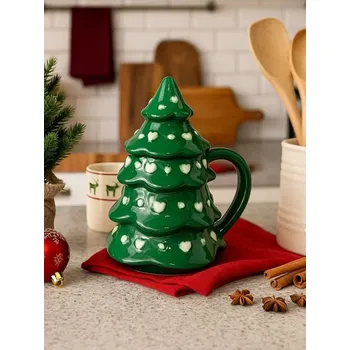 Sinsay - Hrnek s vánočním motivem - zelená - 202GI-77X - 202GI-77X-ONE