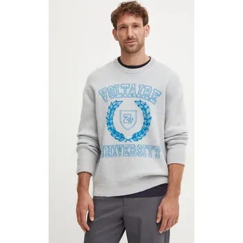 Pánský svetr Vlněný svetr ZADIG&VOLTAIRE pánský, šedá barva, KMSW00715 90X, vel. M