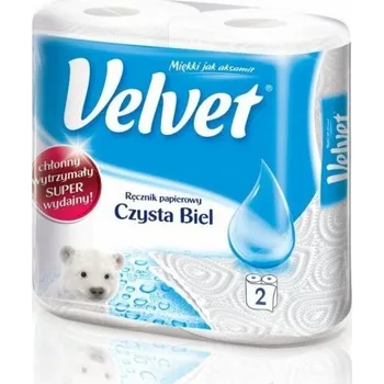 Utěrka Kuchyňské utěrky VELVET čistě bílé (2 role) 151.7