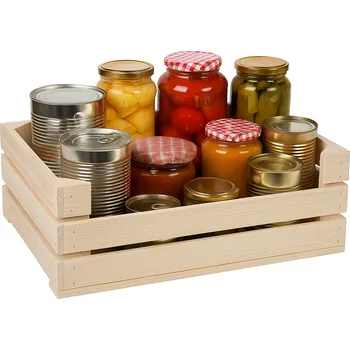 Úložný box Čisté dřevo Dřevěná bedýnka, otevřená, bedna, stohovatelná, 42 x 30 x 15 cm