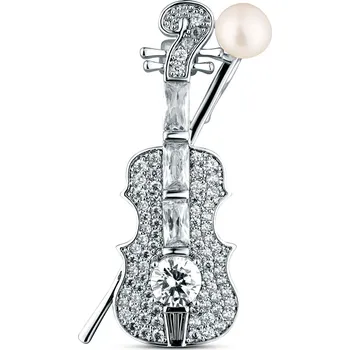 Brož JwL Luxury Pearls Oslnivá perlová brož Housle JL0872 + 2 měsíce na vrácení zboží