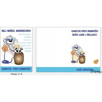 Obálka B6 PŘÁNÍ Pohlednice Dětské narozeninové přání Happy 006, Stamp